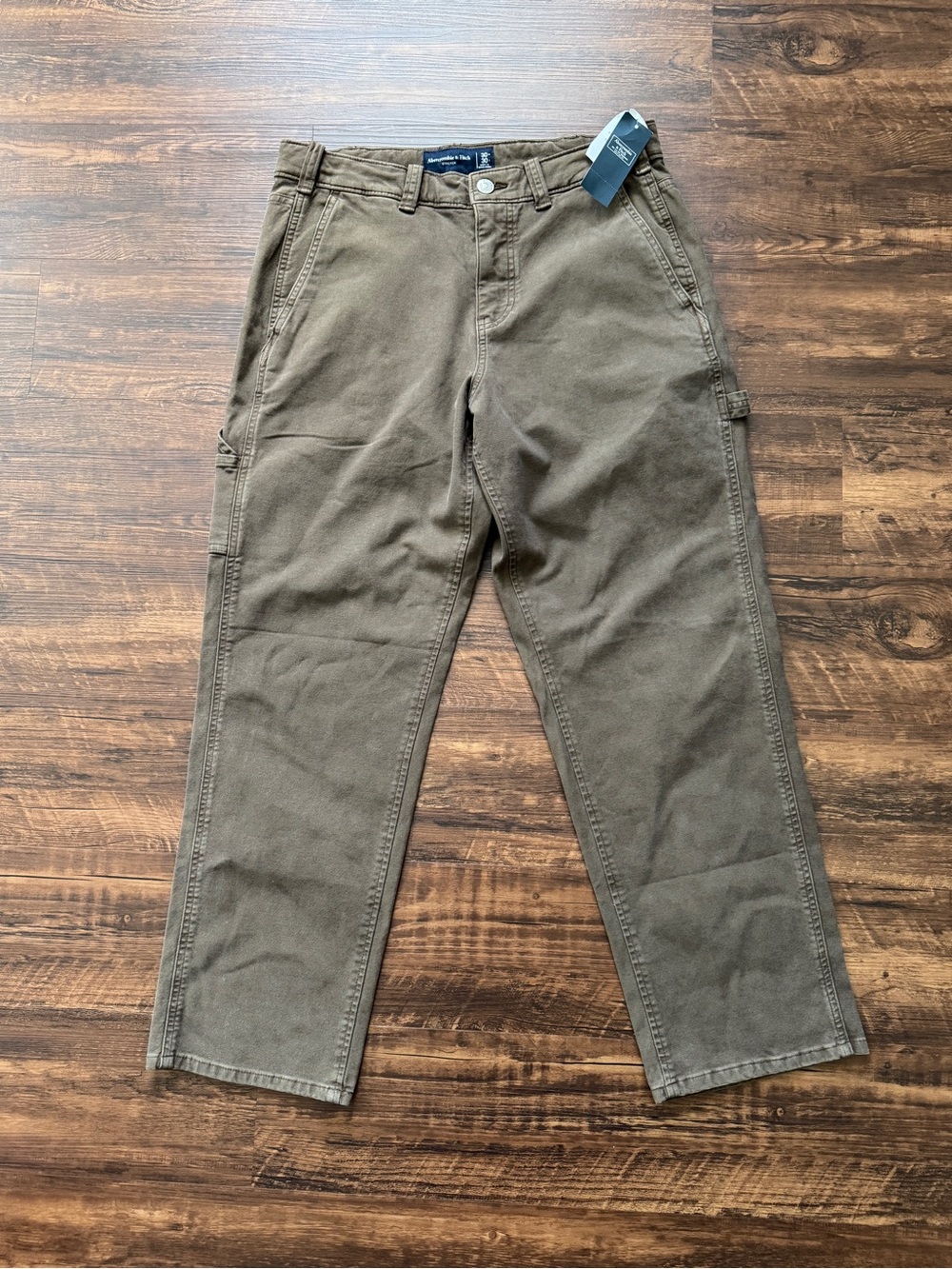 Abercrombie & Fitch Stretch 90s Straight Dark Brown Men’s A&F Jeans 30x30 NWT